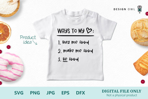 Ways to my heart - Be food - SVG file SVG Design Owl 
