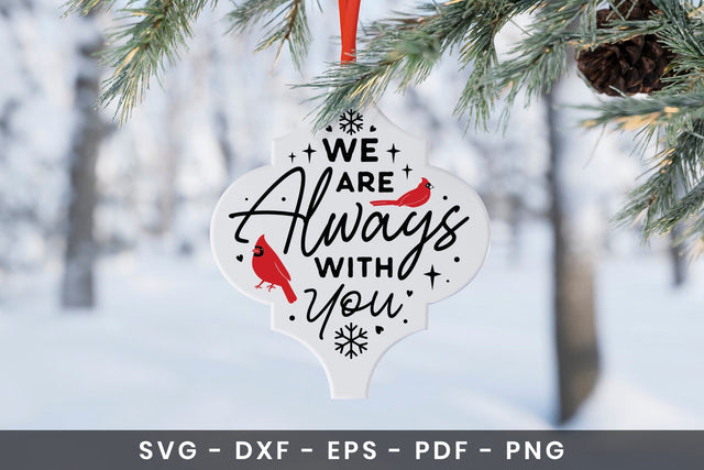 We Are Always with You - Christmas Cardinal Arabesque SVG SVG CraftLabSVG 
