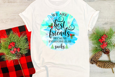 We Are Best Friends I Friend Christmas Ornament Sublimation Sublimation Happy Printables Club 