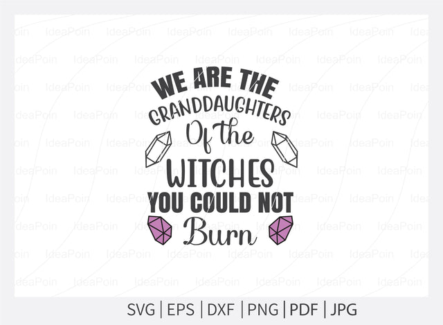 We are the granddaughters of the witches you could not burn Svg, Crystals SVG File, Witch svg, crystal ball svg, Halloween Svg Bundle, Witchy woman svg, Sarcastic Svg, spiritual svg, Cut Files for Crafte SVG Dinvect 