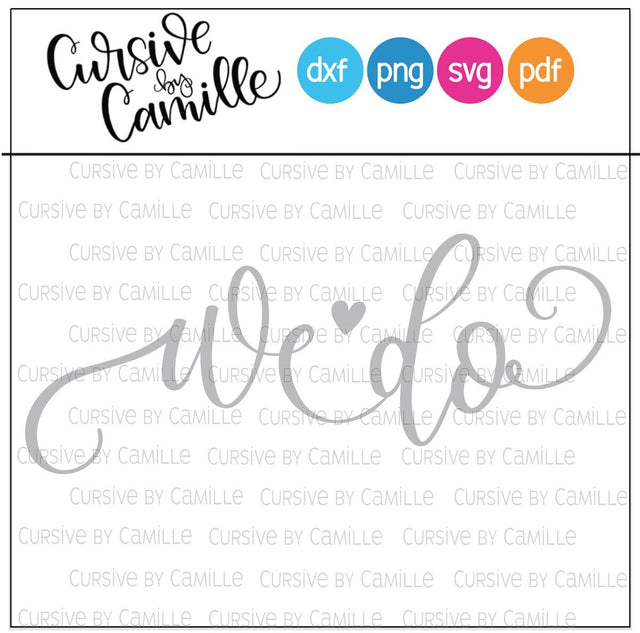 We Do Cut file Hand Lettered Cursive by Camille 