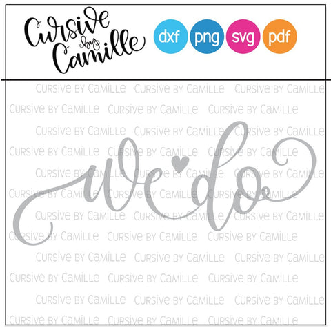 We Do Cut file Hand Lettered Cursive by Camille 