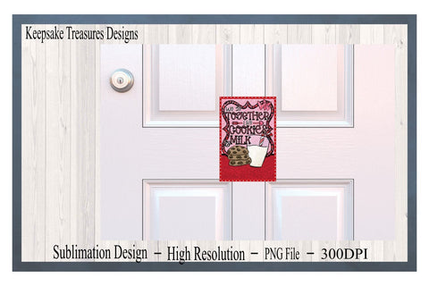 We Go Together Like Cookies and Milk, Whimsical Garden Flag Template, Hand Drawn, Sublimation Print, Digital Download Sublimation Keepsake Treasures Designs LLC. 