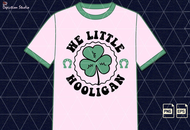 We Little Hooligan St. Patrick’s Day Shirt PNG, Shamrock Kids Shirt, St. Patrick’s Day Kids Shirt Print Template Sublimation Depiction Studio 