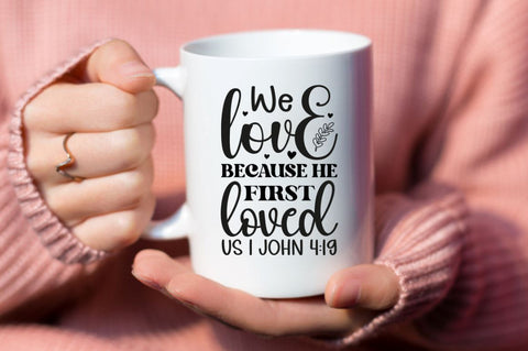 We love because he first loved us i john 4:19 SVG SVG DESIGNISTIC 