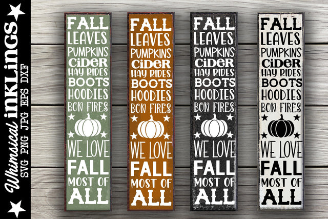 We Love Fall-Vertical SVG SVG Whimsical Inklings 