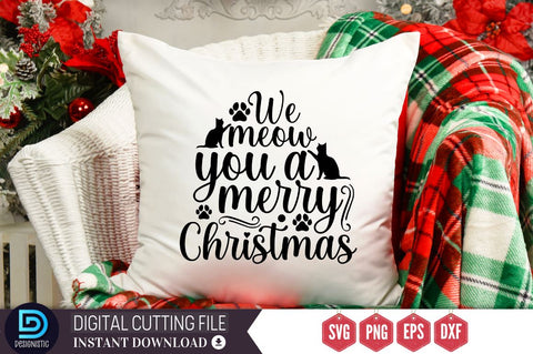 We meow you a merry christmas SVG SVG DESIGNISTIC 