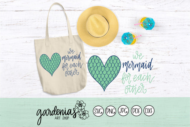 We Mermaid For Each Other SVG Gardenias Art Shop 