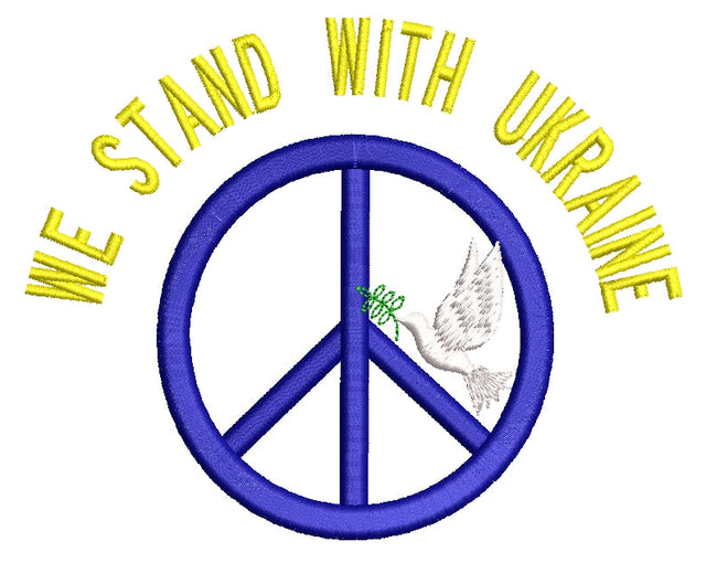 We stand with Ukraine embroidery designs, Peace and friendship, 3 sizes, Instant download Embroidery/Applique DESIGNS ArtEMByNatalia 