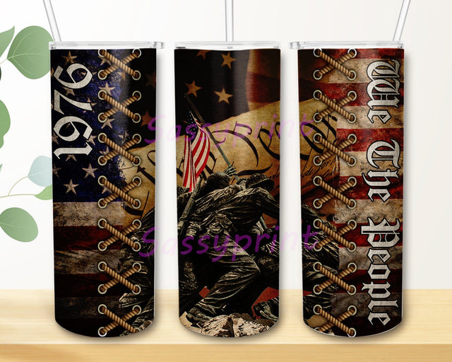 We The People 20oz Skinny Tumbler, Patriotic Tumbler Png, American Flag Tumbler Wrap, 2nd Amendment Sublimation Design, Freedom Design Png, Digital Download Sublimation sassyprint 