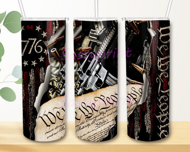 We The People Constitution 1776 Flag 20oz Skinny Tumbler Png, Independence Day 4th Of July Png, America Flag Patriotic Tumbler, US Constitution Sublimation sassyprint 