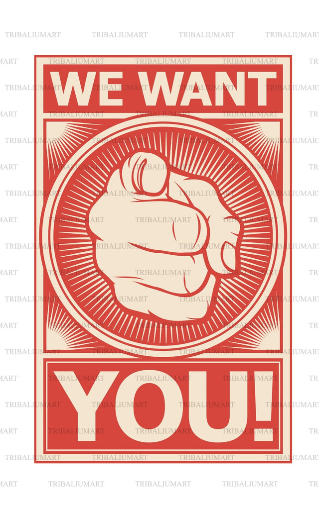We want you poster SVG TribaliumArtSF 