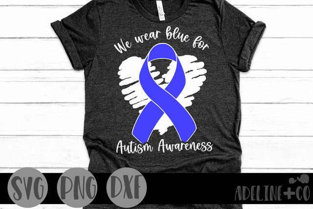 We wear blue, Autism, SVG, PNG, DXF SVG Adeline&co 