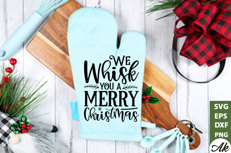 We whisk you a merry Christmas Pot Holder SVG SVG akazaddesign 