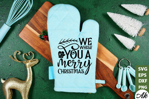 We whisk you a merry Christmas Pot Holder SVG SVG akazaddesign 