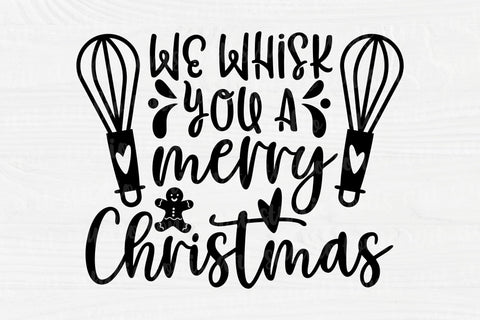 We whisk You A Merry Christmas SVG - Christmas Baking Svg - Cut Files - Cricut - Silhouette - Pot Holder Svg SVG TonisArtStudio 