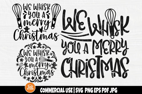 We whisk You A Merry Christmas SVG - Christmas Baking Svg - Cut Files - Cricut - Silhouette - Pot Holder Svg SVG TonisArtStudio 