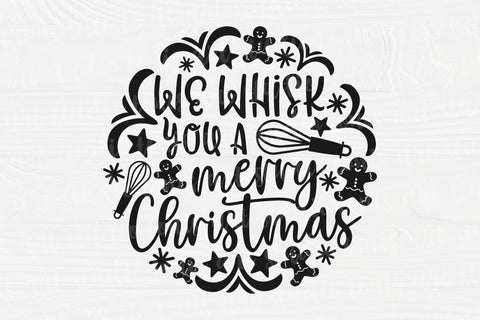 We whisk You A Merry Christmas SVG - Christmas Baking Svg - Cut Files - Cricut - Silhouette - Pot Holder Svg SVG TonisArtStudio 