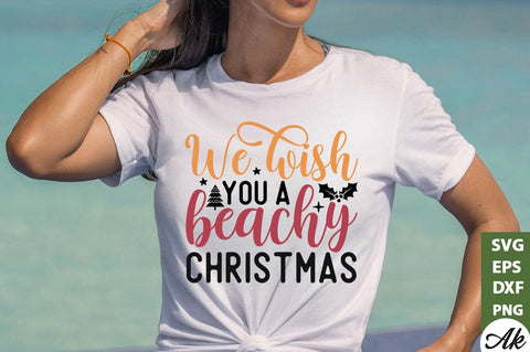 We wish you a beachy christmas SVG SVG akazaddesign 