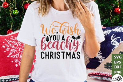 We wish you a beachy christmas SVG SVG akazaddesign 