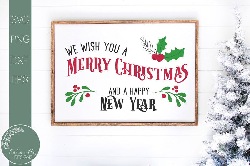 We Wish You A Merry Chrismtas SVG-Holiday SVG SVG Linden Valley Designs 