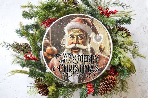 We Wish You A Merry Christmas Round Sublimation Sublimation Jagonath Roy 