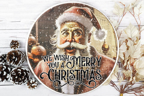 We Wish You A Merry Christmas Round Sublimation Sublimation Jagonath Roy 