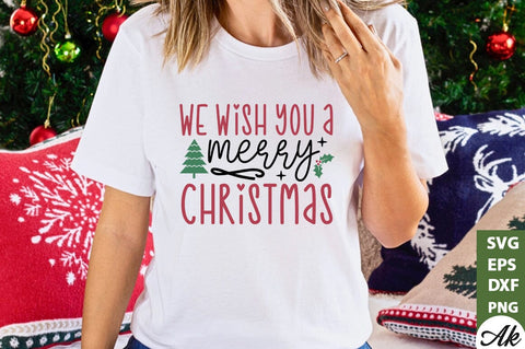 We wish you a merry christmas Sign Making SVG SVG akazaddesign 