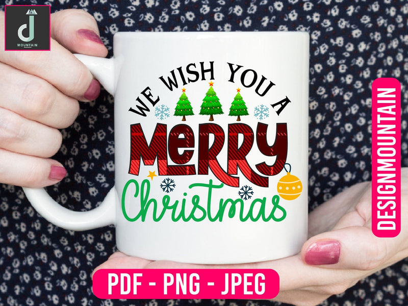 We Wish You a Merry Christmas sublimation design, Christmas Sublimation Bundle, Christmas PNG, Christmas Designs PNG, Sublimation Alihossainbd 