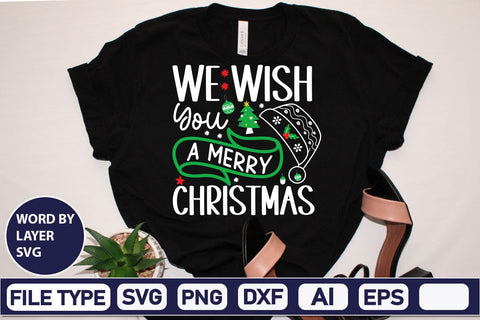 We Wish You A Merry Christmas SVG Cut File SVG DesignPlante 503 