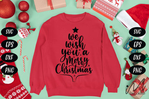 We wish you a Merry Christmas svg, Merry Christmas svg, Christmas wish svg, Christmas gift svg, Funny Christmas svg SVG Isabella Machell 