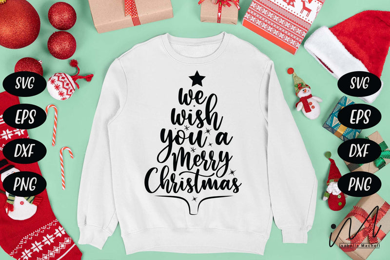 We wish you a Merry Christmas svg, Merry Christmas svg, Christmas wish svg, Christmas gift svg, Funny Christmas svg SVG Isabella Machell 