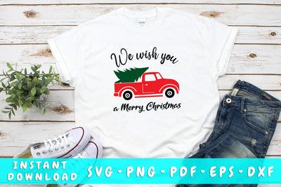 We Wish You A Merry Christmas Truck SVG SVG HappyDesignStudio 