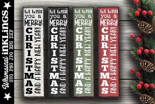 We Wish You A Merry Christmas-Vertical SVG SVG Whimsical Inklings 