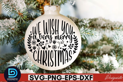We wish you a very merry christmas SVG SVG DESIGNISTIC 