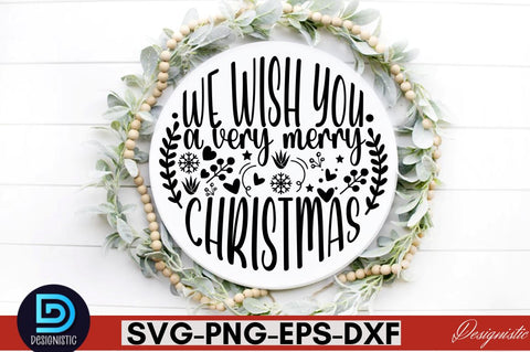 We wish you a very merry christmas SVG SVG DESIGNISTIC 