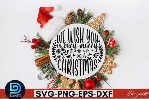 We wish you a very merry christmas SVG SVG DESIGNISTIC 