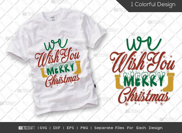We Wish You Merry Christmas SVG Cut File | Christmas Tree Svg | Santa Hat Svg | Santa Svg | Family Christmas Svg | Merry Christmas Svg | Christmas T-shirt Design SVG ETC Craft 