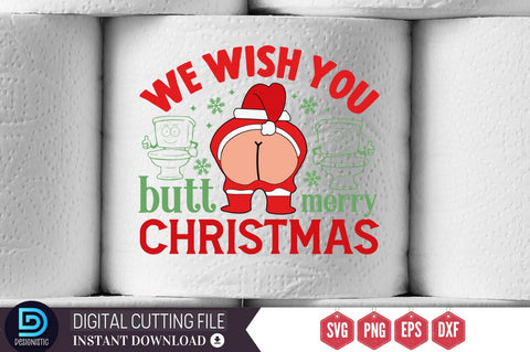 We wish you nothing butt merry christmas SVG SVG DESIGNISTIC 