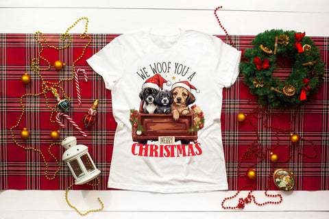 We Woof You a Merry Christmas PNG Sublimation CraftLabSVG 