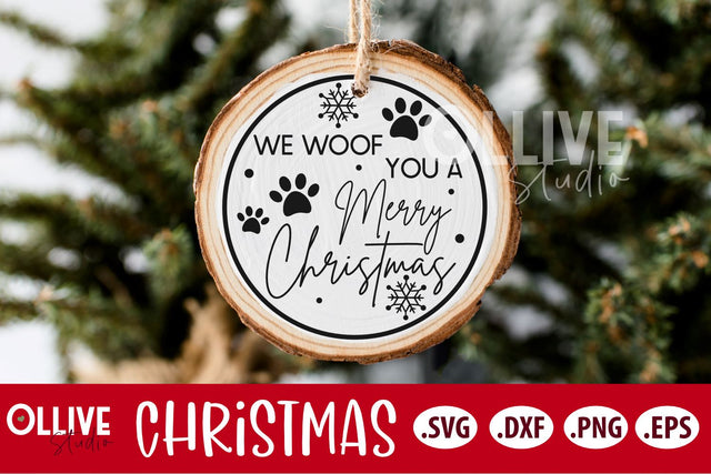 We Woof You A Merry Christmas SVG | Christmas Dog SVG SVG Ollive Studio 
