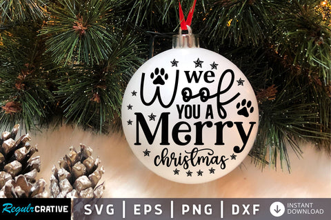 We woof you a merry christmas SVG Design SVG Regulrcrative 