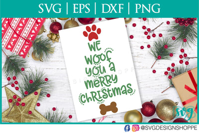 We Woof You a Merry Christmas SVG SVG Design Shoppe 
