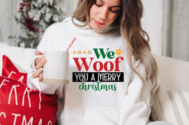 We woof you a merry christmas SVG SVG DESIGNISTIC 