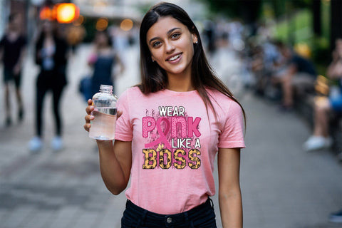 Wear Pink Like a Boss PNG Sublimation Sublimation CraftLabSVG 
