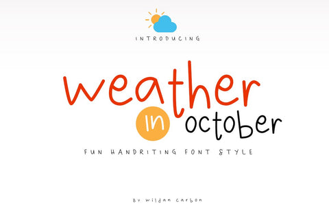Weather in October Font Wildan Type 