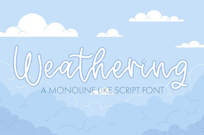 Weathering - A Monoline Script Font Font Freeling Design House 