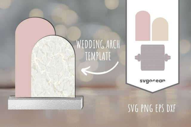 Wedding Arch Shape SVG 3D Paper SvgOcean 
