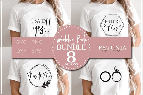 Wedding Bride SVG Bundle | Wedding Ring SVG | Wedding SVG SVG Petunia Digital Design 