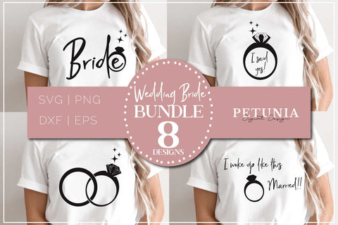 Wedding Bride SVG Bundle | Wedding Ring SVG | Wedding SVG SVG Petunia Digital Design 